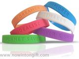 Debossed silicone bracelet